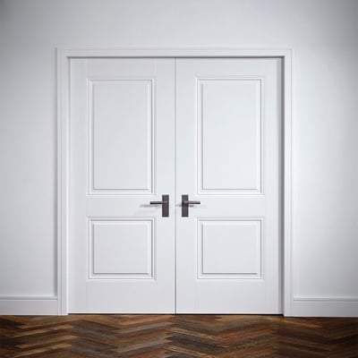 Arnhem White Primed 2 Panel Interior Fire Door FD30 - All Sizes - Doors