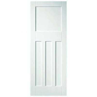 DX 30's Style White Primed 4 Panel Interior Door - 1981mm x 610mm -