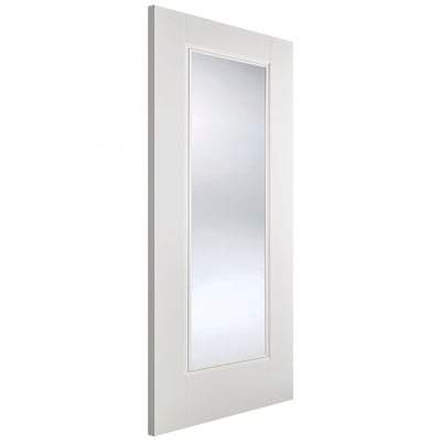 Eindhoven White Primed 1 Glazed Clear Bevelled Light Panel - All Sizes - Doors