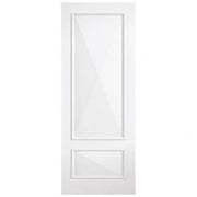 Knightsbridge White Primed 1 Glazed Clear Light Panel Interior Door - All Sizes - Doors