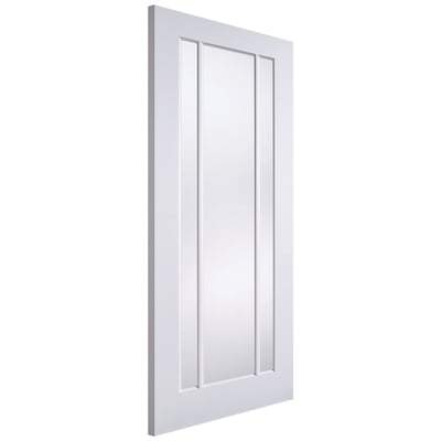 Lincoln White Primed 3 Glazed Clear Light Panels Interior Door - 1981mm x 813mm -