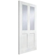 London White Primed 2 Glazed Clear Light Panels Interior Door - 1981mm x 686mm -