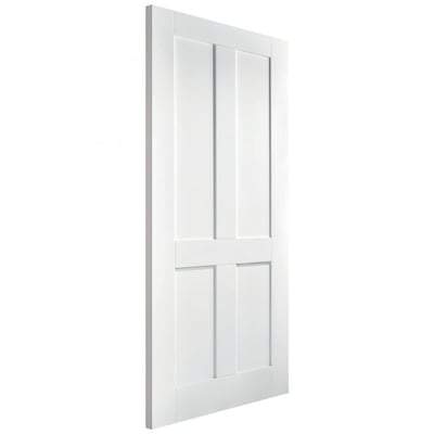 London White Primed 4 Panel Interior Door - 2040mm x 826mm -