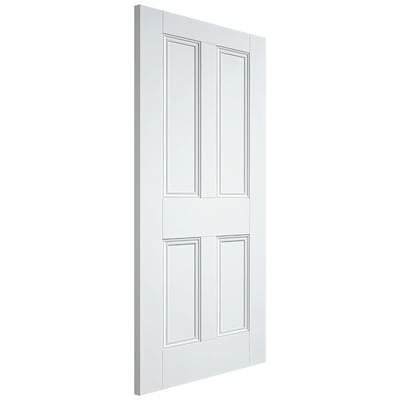 Nostalgia White Primed 4 Panel Interior Door - All Sizes - Doors
