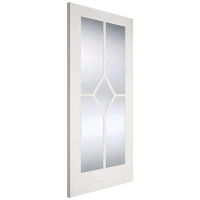 Reims White Primed Glazed Clear Light Panels Interior Door - All Sizes - Doors