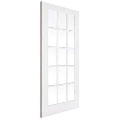 SA White Primed 15 Glazed Clear Light Panels Interior Door - All Sizes - Doors