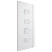 Vancouver White Primed 4 Glazed Frosted Light Panels Interior Door - All Sizes - Doors