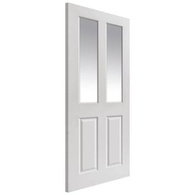 Canterbury 2 Light Panel Glazed White Primed Internal Door - All Sizes - Doors
