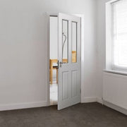 Canterbury 2 Light Panel Glazed White Primed Internal Door - All Sizes - Doors