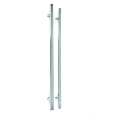 Polished Chrome Square Pull Handle Set External - All Sizes -