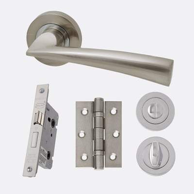 Mars Chrome/Satin Nickel Handle Hardware Pack Privacy -