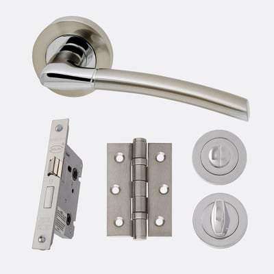 Mercury Chrome/Satin Nickel Handle Hardware Pack - Doors