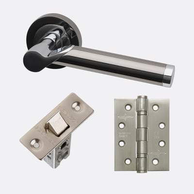 Polaris Polished Chrome/Black Chrome Handle Hardware Pack - Doors