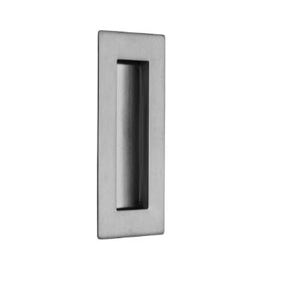 Satin Chrome Black Pocket Door Handle -