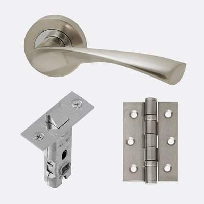 Solar Polished Chrome/Satin Nickel Handle Hardware Pack - Doors