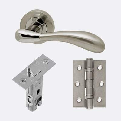 Venus Polished Chrome/Satin Nickel Handle Hardware Handle Pack Privacy -
