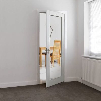Tobago White Primed Internal Door - All Sizes -