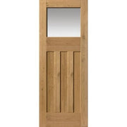 Rustic Oak 1930's Shaker Prefinished Obscure Glazed Internal Door - 1981mm x 762mm -