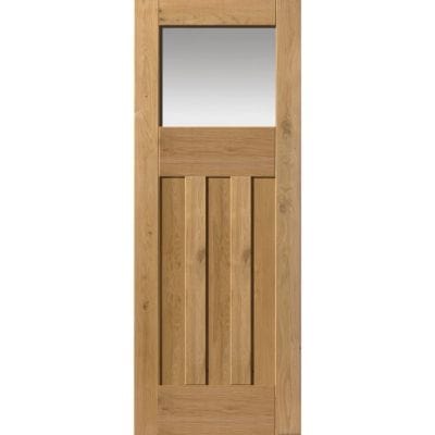 Rustic Oak 1930's Shaker Prefinished Obscure Glazed Internal Door - 1981mm x 762mm -