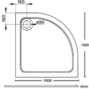 Designer Quadrant Shower Tray - Bathrooms