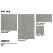 Indian Sandstone Patio Pack Kandla Grey (60 Slabs - 18.97m2 per Pack) - All Colours - Patio Tiles