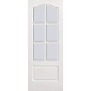 Kent White Primed 6 Glazed Clear Bevelled Light Panels Interior Door - 1981mm x 838mm -