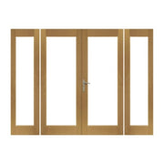 La Porte Pre-Finished Sidelight for External Oak French Doors 1953 x 590mm - Hardware > Building Materials > Doors
