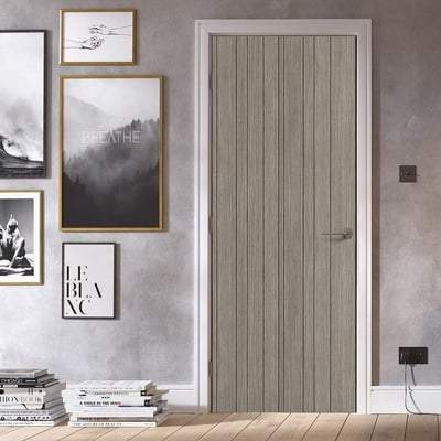Montreal Light Grey Pre-Finished Laminate Interior Door - All Sizes - Doors