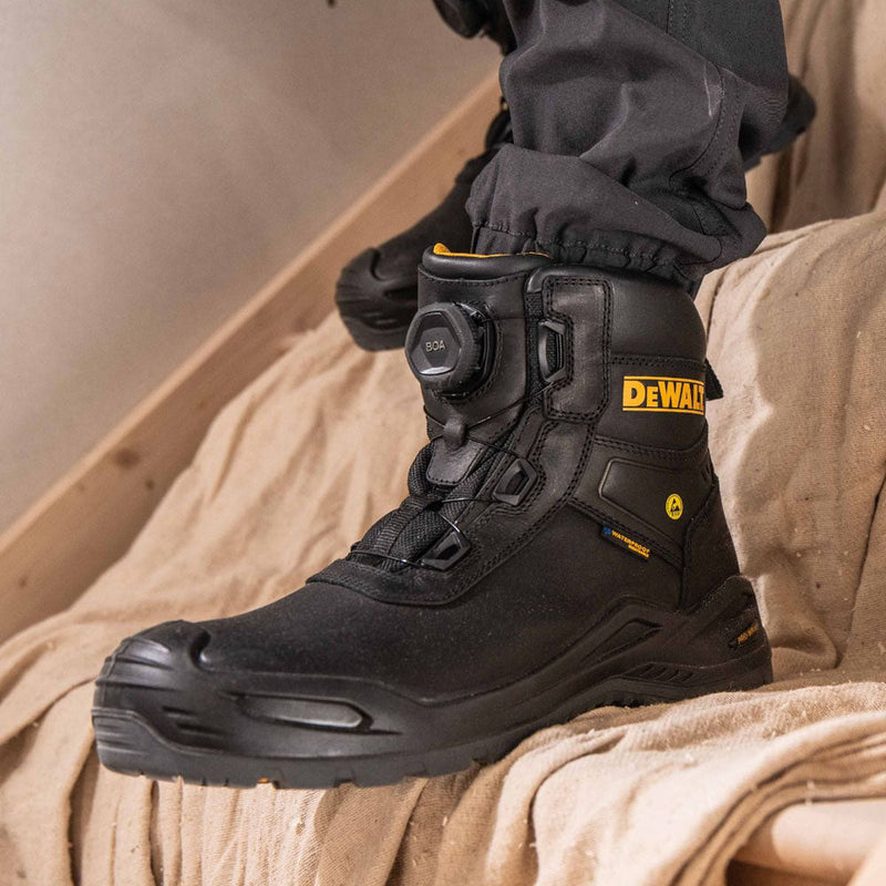 Dewalt Lander Leather Water-Resistant Composite BOA Safety Work Boots - Apparel & Accessories > Shoes > Boots SAFETY BOOTS