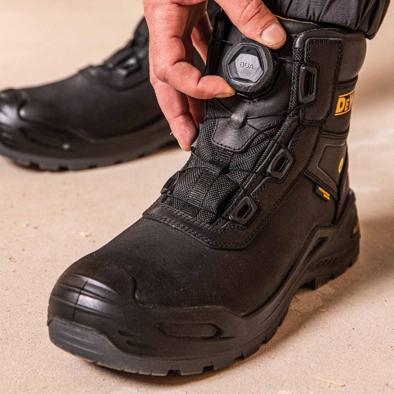 Dewalt Lander Leather Water-Resistant Composite BOA Safety Work Boots - Apparel & Accessories > Shoes > Boots SAFETY BOOTS
