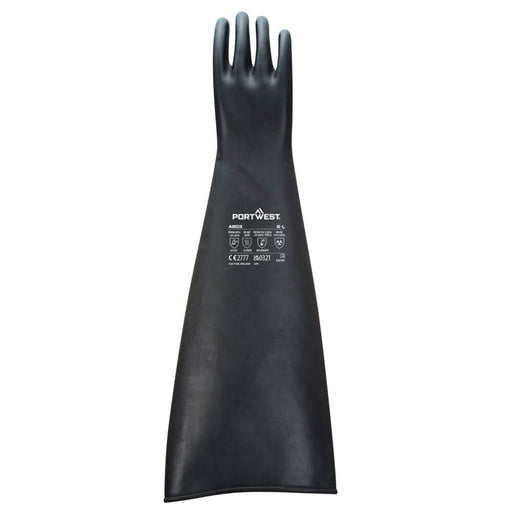 Portwest A803 Heavyweight Latex Rubber Gauntlet 600mm - GAUNTLET GLOVES