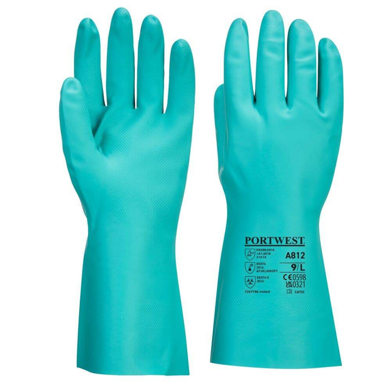 Portwest A812 Nitrosafe Plus Chemical Gauntlet - CHEMICAL GLOVES