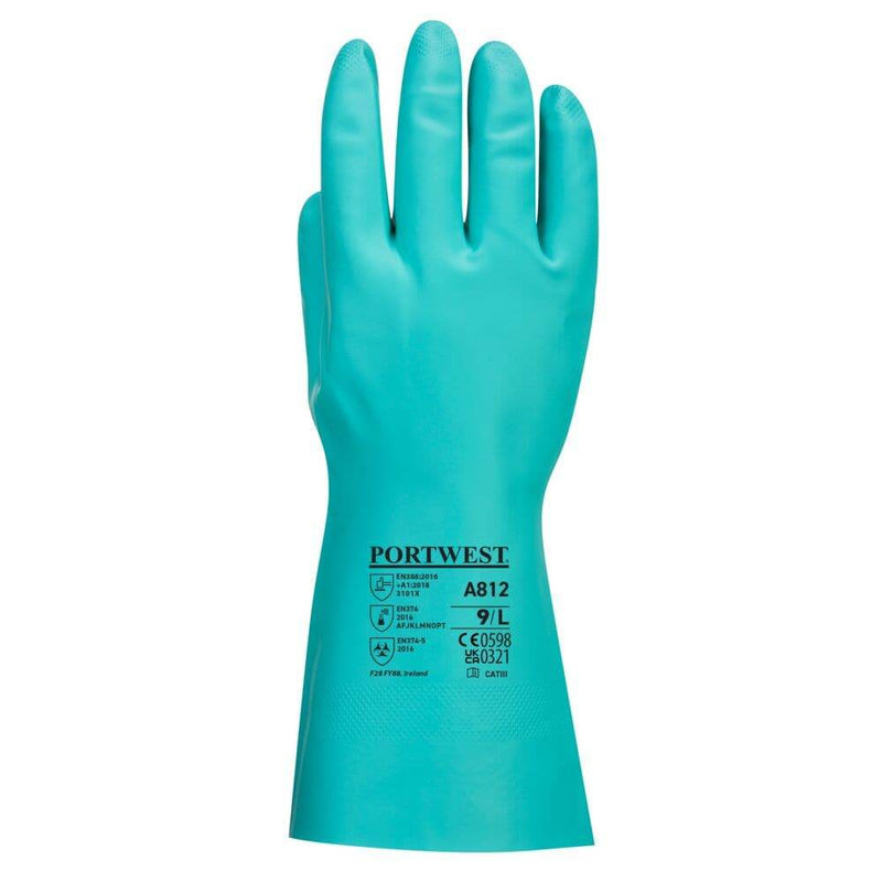 Portwest A812 Nitrosafe Plus Chemical Gauntlet - CHEMICAL GLOVES