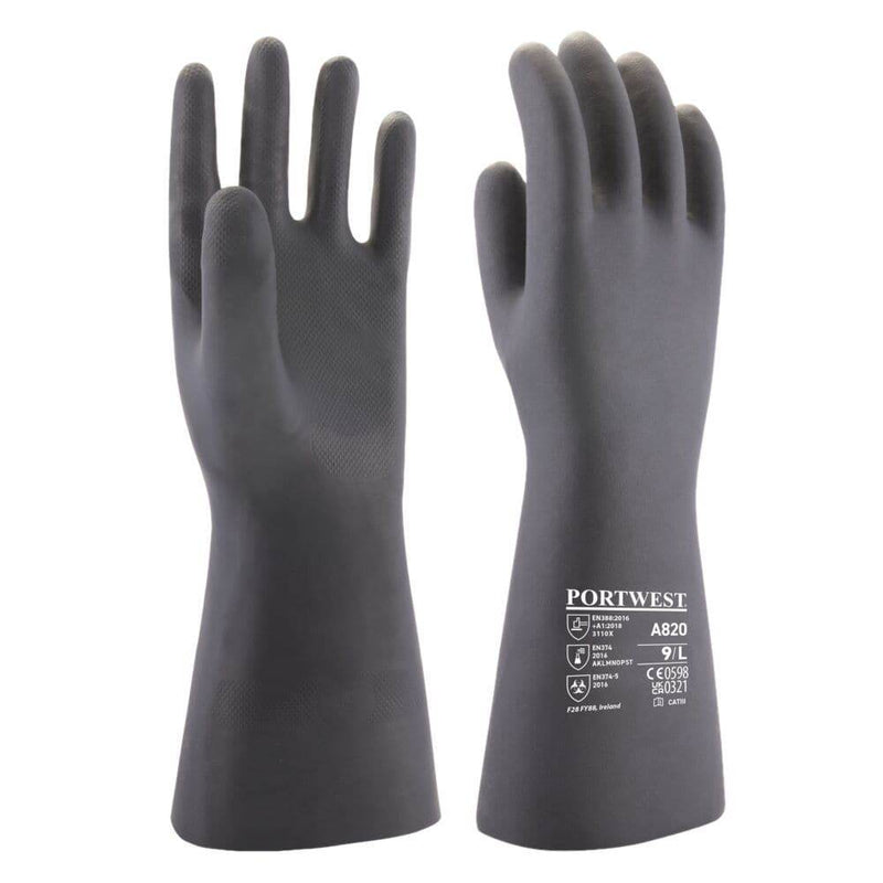 Portwest A820 Neoprene Chemical Gauntlet - CHEMICAL GLOVES