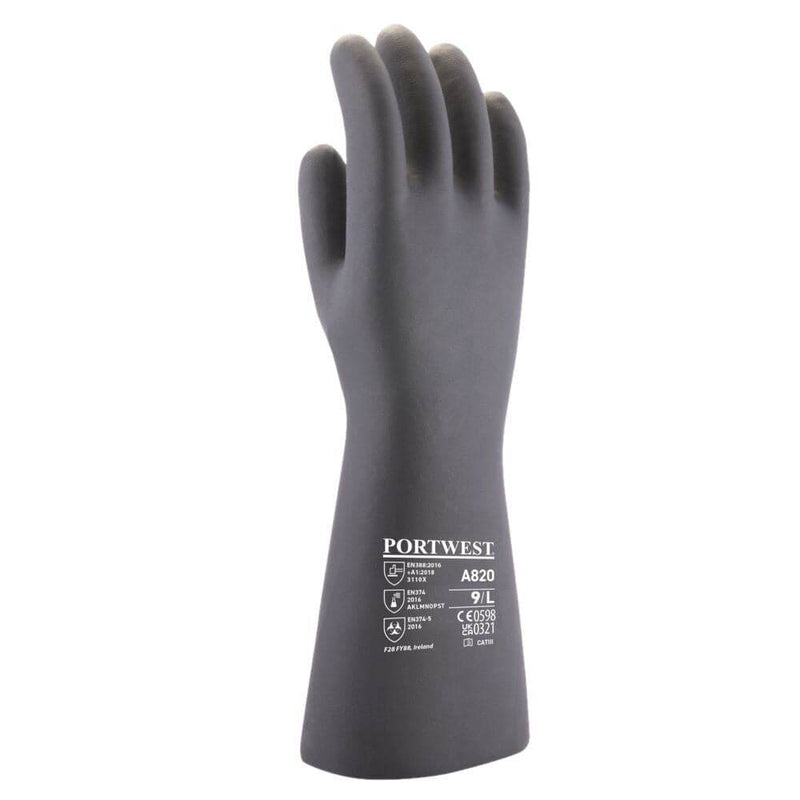 Portwest A820 Neoprene Chemical Gauntlet - CHEMICAL GLOVES