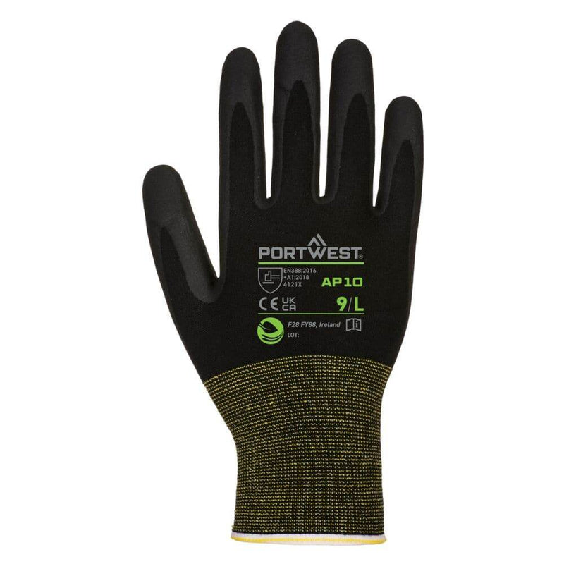 Portwest AP10 NPR15 Foam Nitrile Bamboo Glove (Pk12) - GENERAL HANDLING GLOVES