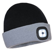 Portwest B034 Two Tone LED Rechargeable Beanie - HEADWEAR