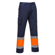 Portwest E049 Hi-Vis Contrast Class 1 Service Trousers - HI-VIS TROUSERS