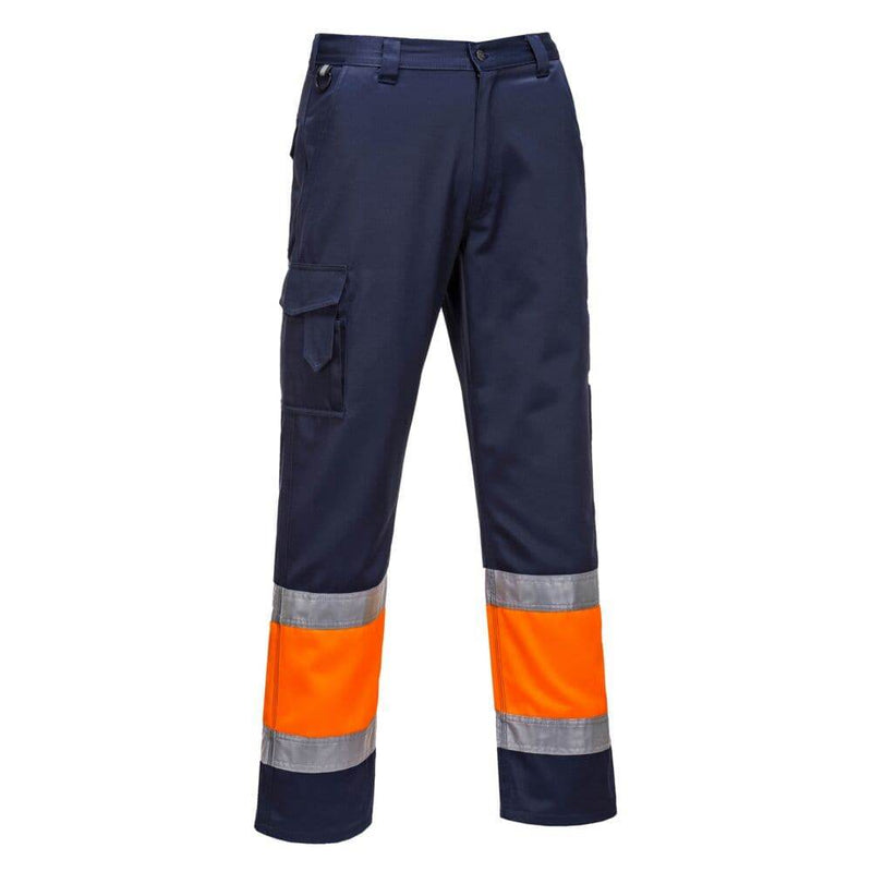 Portwest E049 Hi-Vis Contrast Class 1 Service Trousers - HI-VIS TROUSERS