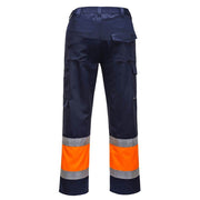 Portwest E049 Hi-Vis Contrast Class 1 Service Trousers - HI-VIS TROUSERS