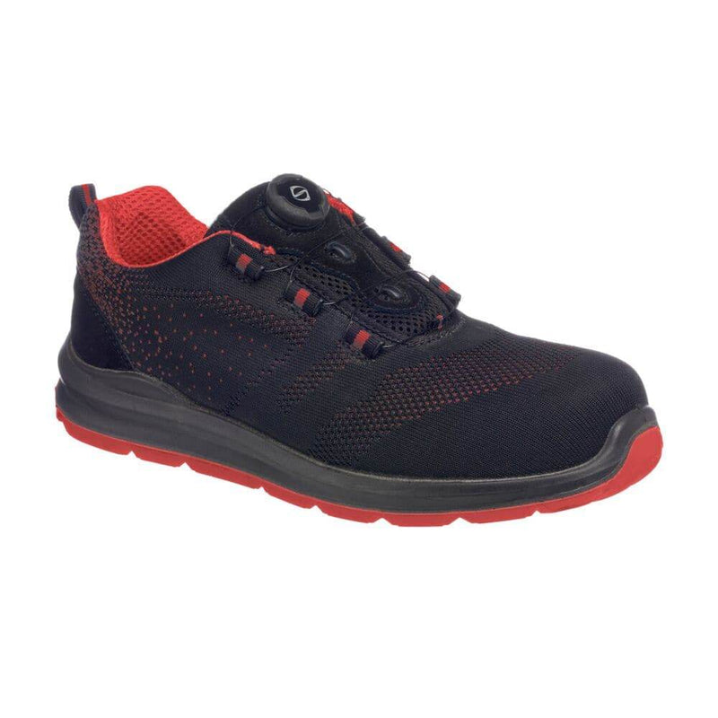 PORTWEST FT08 COMPOSITELITE WIRE LACE SAFETY TRAINER KNIT S1P - SAFETY TRAINERS