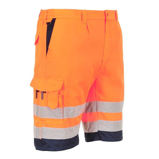 PORTWEST L043 HI-VIS LIGHTWEIGHT POLYCOTTON SHORTS - HI-VIS SHORTS
