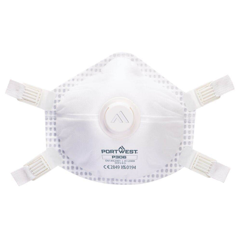 Portwest P306 FFP3 Ultimate Valved Reusable Respirator (Pk5) - FACE PROTECTION