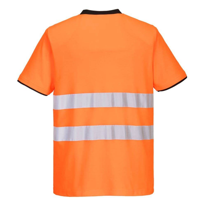 PORTWEST PW213 PW2 HI-VIS COTTON COMFORT T-SHIRT S/S - HI-VIS T-SHIRTS
