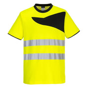 PORTWEST PW213 PW2 HI-VIS COTTON COMFORT T-SHIRT S/S - HI-VIS T-SHIRTS