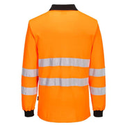 PORTWEST PW220 PW2 HI-VIS POLO SHIRT L/S - HI-VIS T-SHIRTS