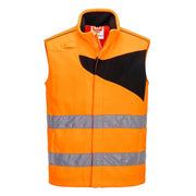 PORTWEST PW231 PW2 HI-VIS FLEECE BODYWARMER - HI-VIS JACKETS & COATS
