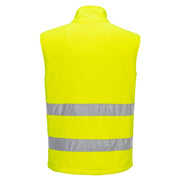 PORTWEST PW231 PW2 HI-VIS FLEECE BODYWARMER - HI-VIS JACKETS & COATS