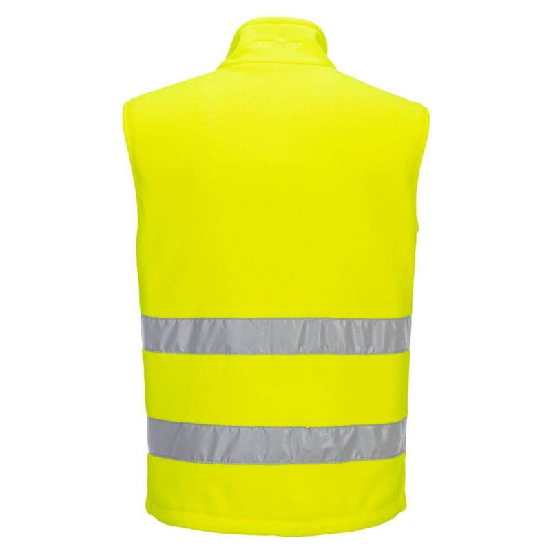 PORTWEST PW231 PW2 HI-VIS FLEECE BODYWARMER - HI-VIS JACKETS & COATS