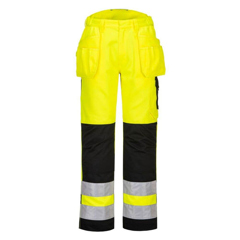 PORTWEST PW242 PW2 HI-VIS HOLSTER POCKET TROUSERS - HI-VIS TROUSERS